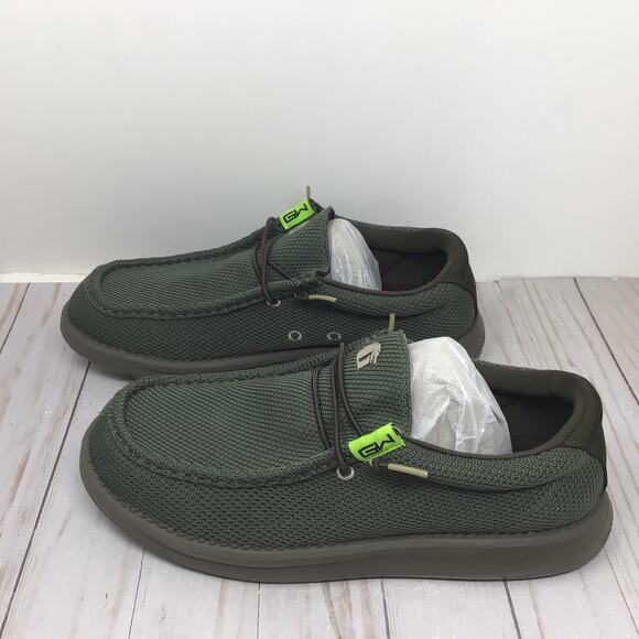 Gator Waders Mens Camp Shoes Slip On Outdoor Loafers Olive Green Size 10 - Picture 3 of 11